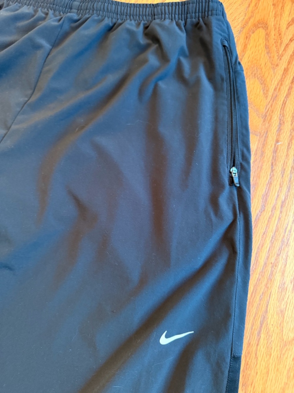 Nike Running Dri-Fit Joggers Mens XL Stretch Track Pants Zip Ankles Black, Sz XL - Picture 3 of 12